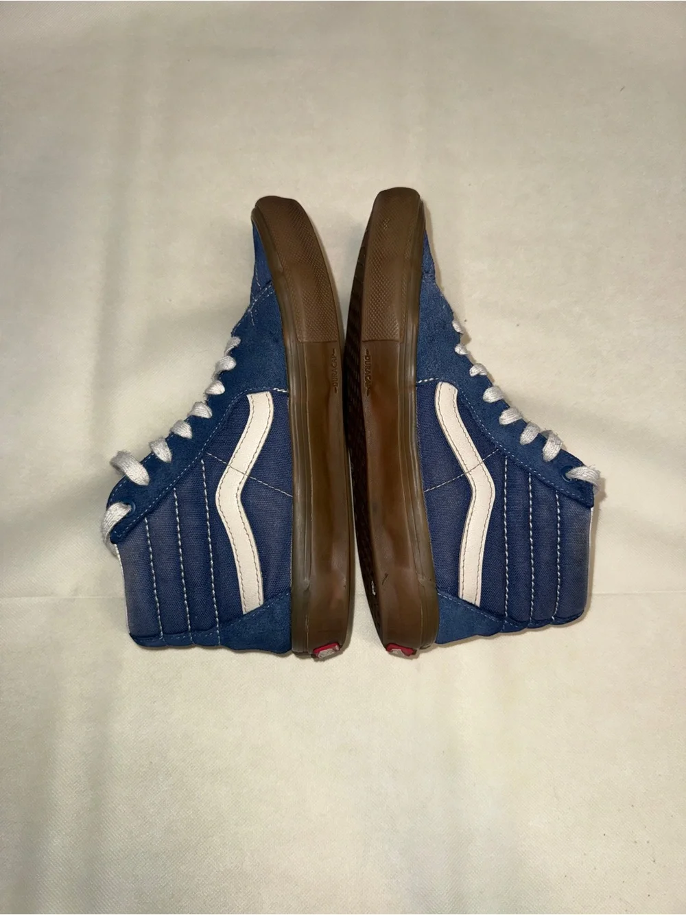 Vans Blue High-Top Sneakers with Brown Sole